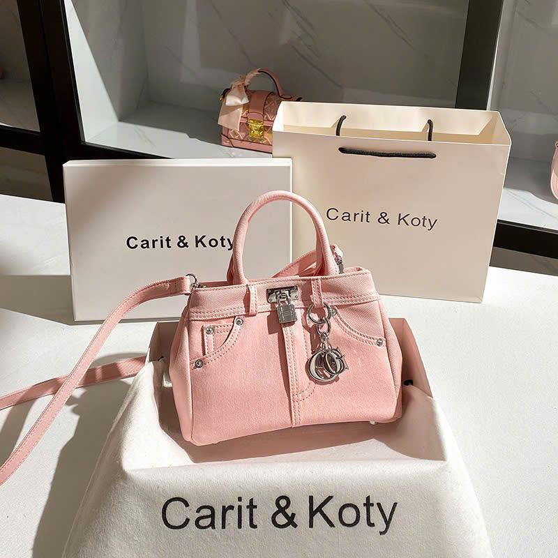 1447- Túi Xách Nữ Miss Gail, Màu Hồng Jean, Phiên Bản Cao Cấp 2025, Dây Đeo Chéo, Túi Đeo Vai Đa Năng Đi Chơi Cafe Dạo Phố