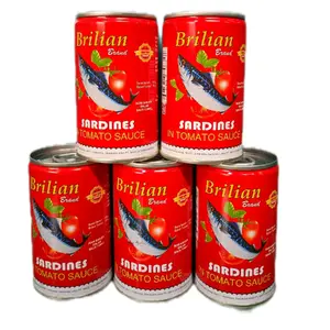 5 pcs Sarden Brilian Saus Tomat 155gr exp 2029 Kaleng Food