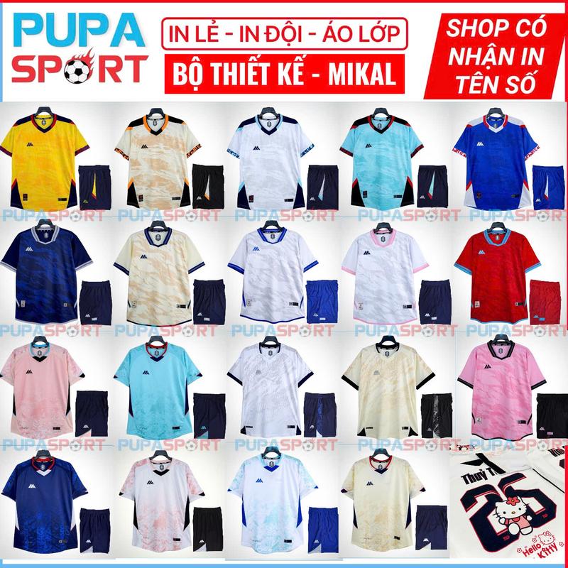  PUPA SPORT Top Mẫu Đồ Đá Banh Quần Áo Bóng Đá Vải Thun Lạnh & Mè Hàn Cao Cấp Cho Nam Nữ Có In Tên Số Bộ Thể Thao Không logo 02. 