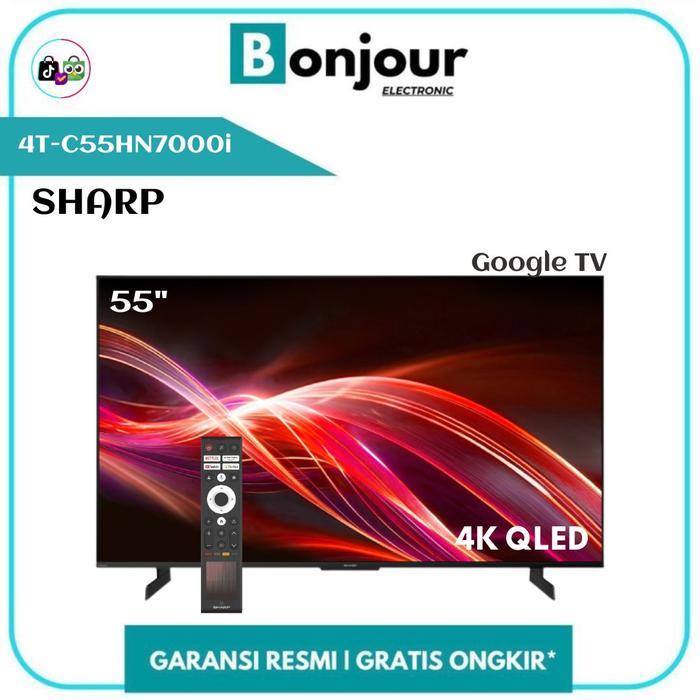 Gambar QLED TV Sharp 4T-C55HN7000i 4K 55 Inch Google TV Sharp C55HN7000i 55 Inci 144 Hz dari Bonjour Electronic Official Kota Depok Tokopedia