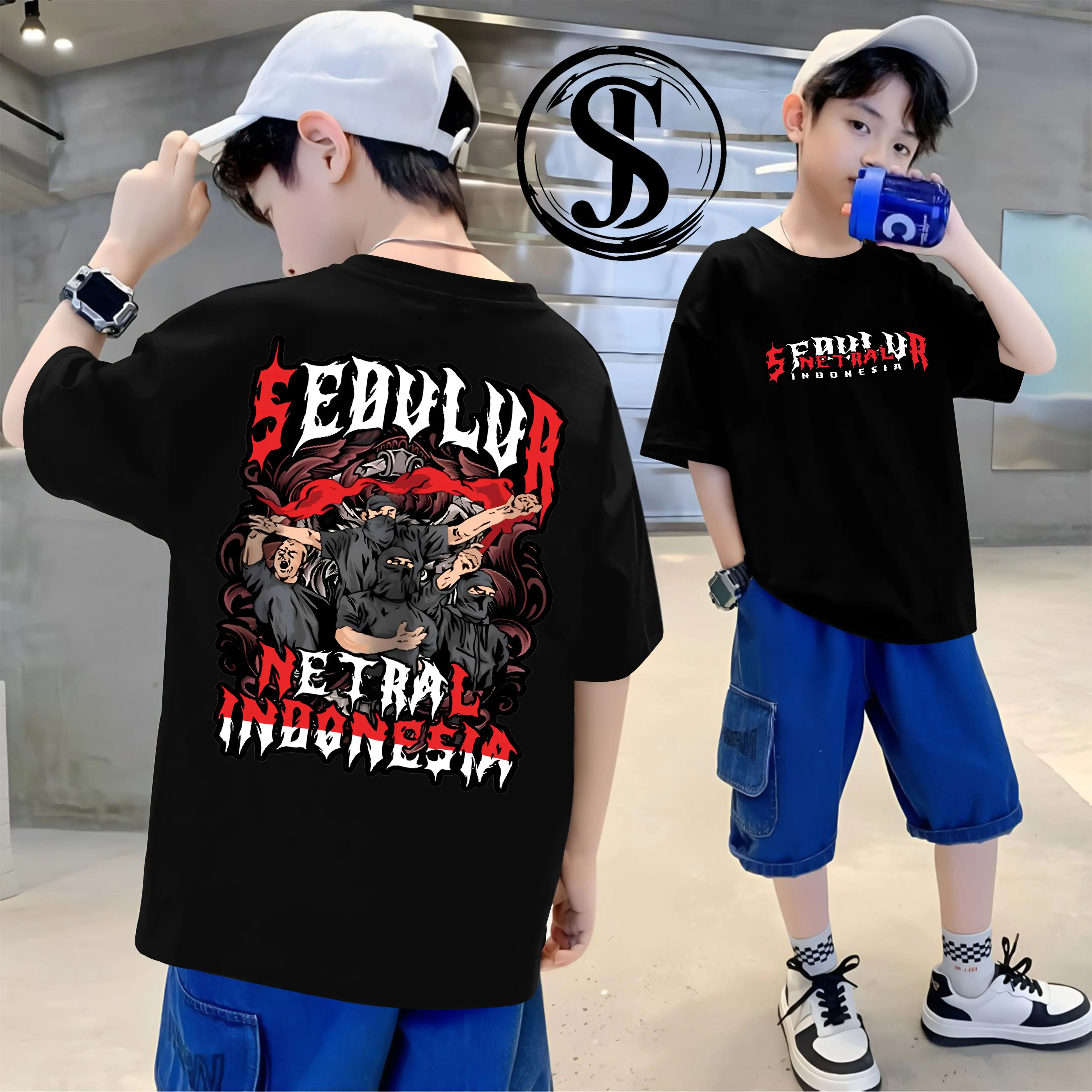 BAJU ANAK LAKI LAKI SIZE M,L,XL,XXL ATASAN ANAK PAKAIAN ANAK DISTRO KAOS ANAK PREMIUM BAJU ANAK ANAK TERLARIS ATASAN ANAK USIA 3-15 TAHUN KAOS DISTRO SEDULUR NETRAL INDONESIA STORE JUNIOR