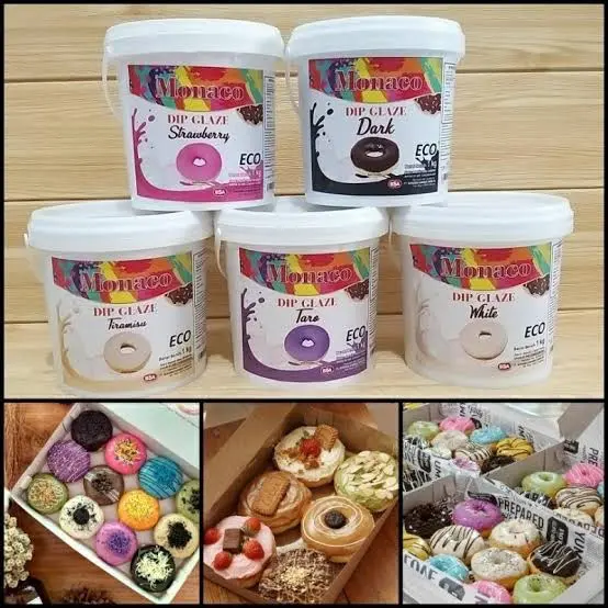 MONACO DIP GLAZE TOPPING DONAT KEMASAN 1 KG Maryam