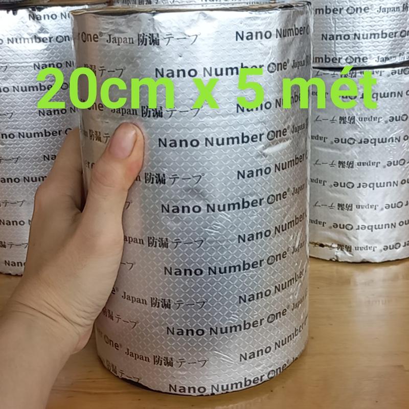Nano Number One Keo Chống Dột Mái Tôn 20cm x 5m Chống Thấm Nước Dán Được Trên Nhiều Vật Liệu Kim Loại Nhựa Gỗ Cao Su Kính Cường Lực Băng Keo Chống Thấm Nước Chất Lượng Cao