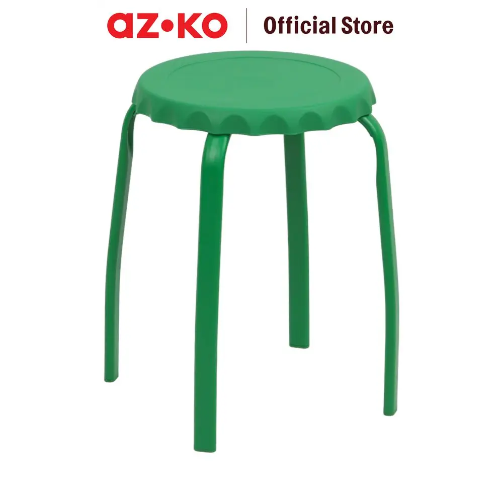 AZKO Soleil Soda Bangku Metal Pp Multipurpose Stool Bangku Makan Cafe Restoran Tempat Duduk Serbaguna Furniture Interior Rumah