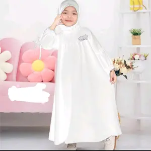 Sakura Dress Set Kerudung anak perempuan / Fashion Muslim Baju Manasik anak
