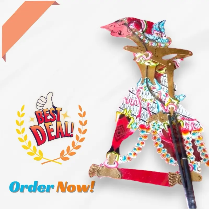 ASWATAMA Wayang Kulit sapi Asli / Wayang Kulit Asli Aswatama Kasaran Ukuran -+ 55 cm Standar Dalang