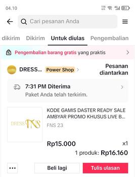 Product Review of KODE GAMIS DASTER READY SALE AMBYAR PROMO KHUSUS LIVE BAHAN PREMIUM HALUS from A**f 1