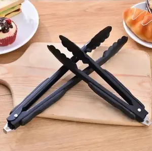 penjepit jepitan makanan/ gorengan/ capitan hitam/ penjepit roti penjepit makanan tahan panas alat alat dapur jepitan dapur kue