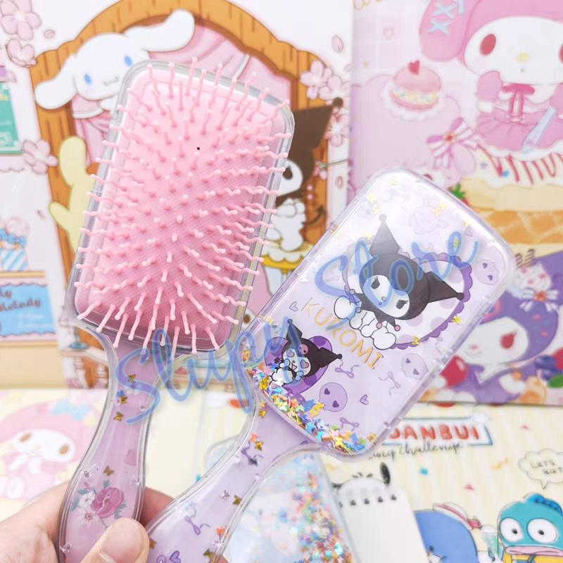SLP Sisir sikat rambut gliter Kuromi My Melody Cinnamoroll Pochacco 2