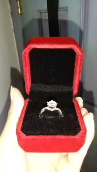 Product Review of OS2-R29 Cincin Wanita Permata Shiny Jewelry Garansi 1 Tahun Free Box COD Perhiasan Aksesoris Gift Anniversary Pacar Pasangan Cewek Cewe Kado Istri Ulang tahun Anti Karat Luntur High Quality Grade VVS1 5A Original Store R29 from タ**ん 0