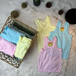 Singlet anak 1 Lusin 6 Pcs Usia 3 bulan sampai 5 tahun Laki-laki Perempuan