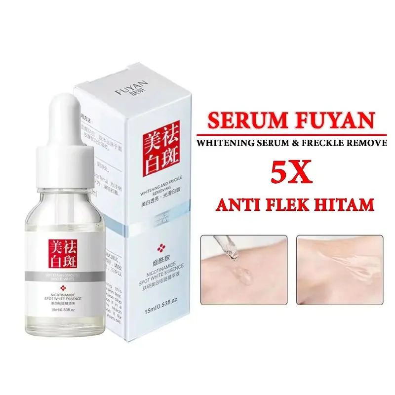 LS [ PAKETAN ] Penghilang Flek Hitam 2 in 1 Fuyan Cream Whitening Remove Dark Spot & Serum FuYan Penghilang Flek Hitam Kerutan Kuning 7