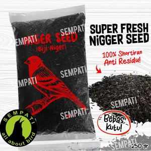 Sempati Niger Seed 250 Gr Biji Bijian Pakan Burung Kenari Finch Lovebird Blackthroat Dll Ngs250 Rajin Gacor