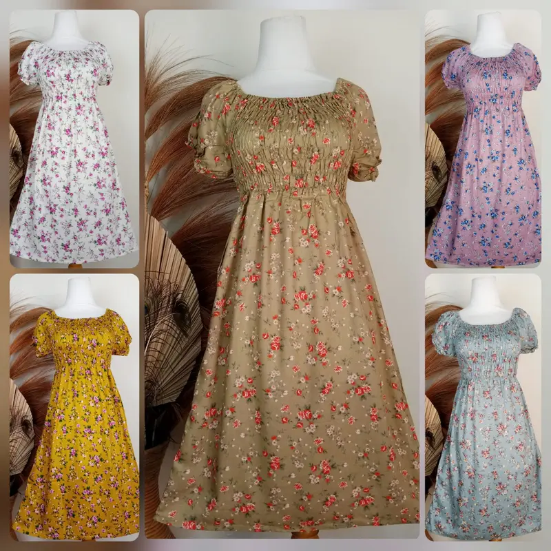 DASTER KERUT PENDEK/DASTER KERUT BALI / ALL SIZE Dewasa Motif Remaja Wanita Rayon 1