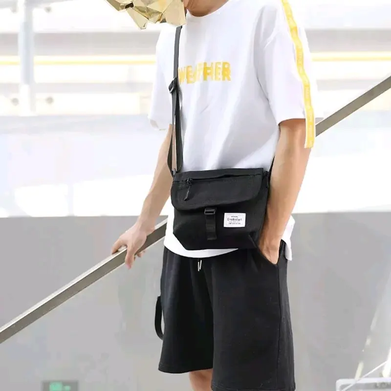 Tas Selempang Pria Kanvas Fashion Kerja Tas Kantor Tas Sekolah Canvas Cowok 4