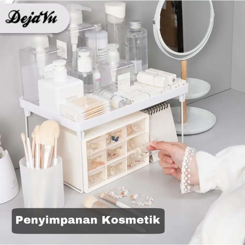Dejavu Rak Organizer Stationery Rak Penyimpanan Desktop Lipat Storage ATK Buku Meja Kantor HRM311 3