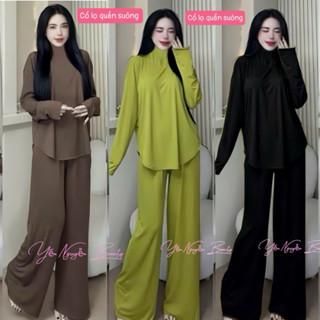 Bộ Ủ KEM CỔ LỌ TĂM LẠNH QUẦN ỐNG SUÔNG , Tăm Lạnh(40kg-62kg), Thun Lạnh(55kg-65kg)