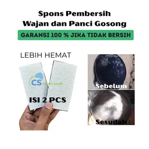 Spons Pembersih Wajan dan Panci Gosong Hitam Berkerak ISI 2 PCS Alat Pembersih Serbaguna untuk Wastafel Kompor dan Peralatan Memasak Rumah CS BERSIH BERSIH Spons Pembersih Wajan dan Panci Gosong Hitam Berkerak ISI 2 PCS Alat Pembersih Serbaguna untuk Wastafel Kompor dan Peralatan Memasak Rumah CS BERSIH BERSIH