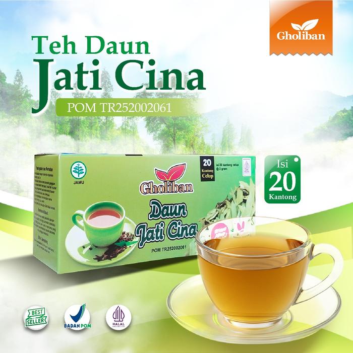 Gambar TEH CELUP DAUN JATI CINA Herbal Tea BPOM dari Wahana Herbal Kota Bekasi Tokopedia