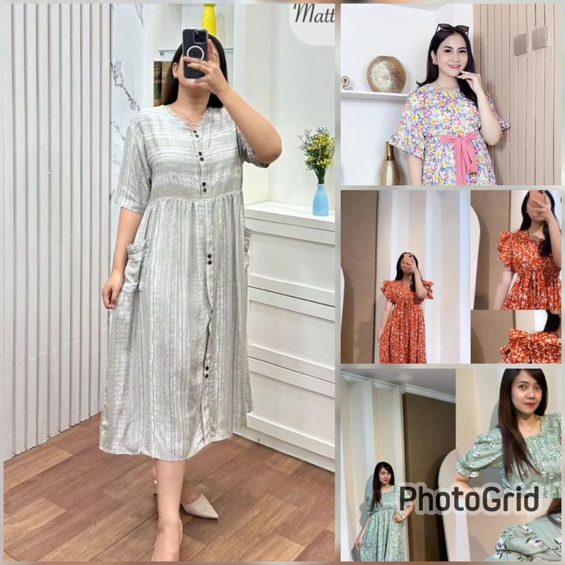 Paket 50K cuci gudang gamis dewasa atasan blouse dan gamis anak khusus live sale saja 3