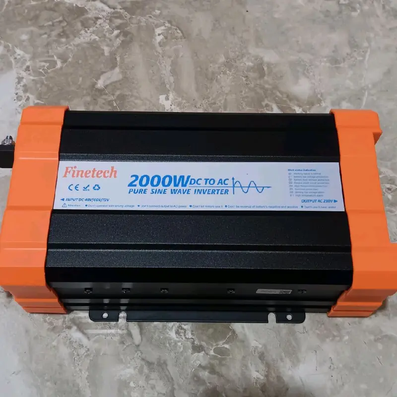 Inverter Off Grid FINETECH 2000 Watt Pure Sine Wave Auto Voltage 48-72 Volt 0