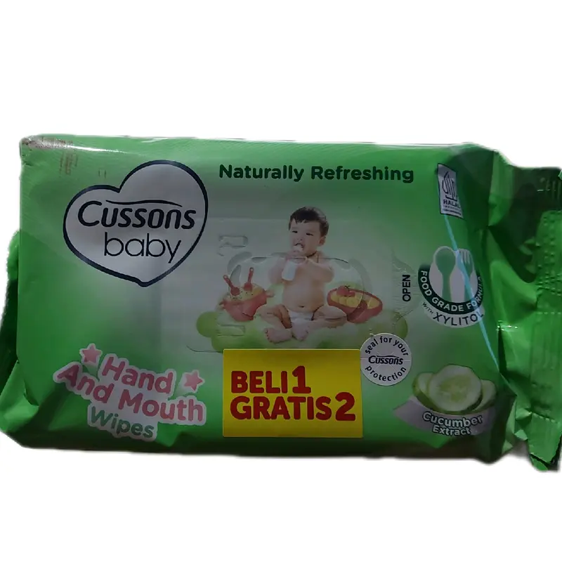 Paket Beli 1 Gratis 2 Tisu Basah Cussons Baby - Tissue Bayi, 45 Lembar - Wipes 3