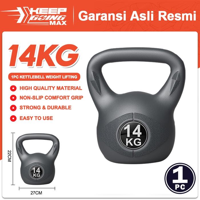 Promo Kettlebell 14kg/Olahraga Kebugaran/Tahan Aus dan Anti-Bentur ...