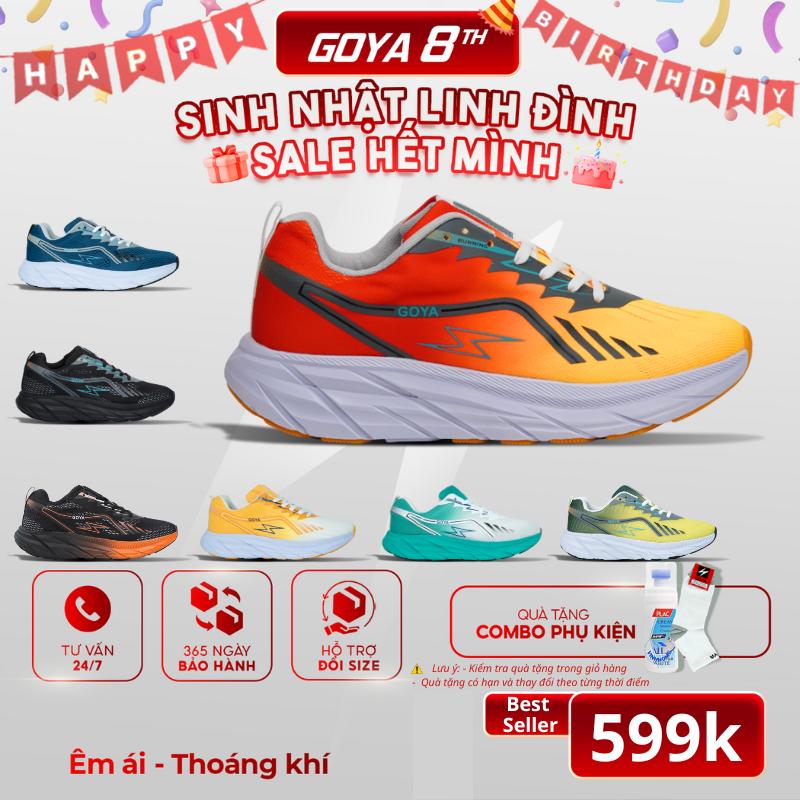 Giày Thể Thao Chạy Bộ Goya Plus Năm 2025 - Siêu Nhẹ, Siêu Êm Phù Hợp Cho Nam Nữ Đi Bộ, Sneaker Tập Chạy Bộ, Tập Thể Dục
