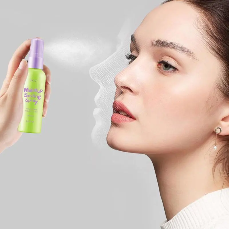 60ml Makeup Setting Spray Anti Noda, Anti Keringat, Makeup Tahan Lama, Matte, Melembabkan, Facial Mist, Setting Spray, Pembentukan Film Cepat, Cepat Menyegarkan, Finishing Spray, Menyegarkan, Tidak Lengket, Semprotan Pengunci Makeup yang Sangat Kuat 12 1