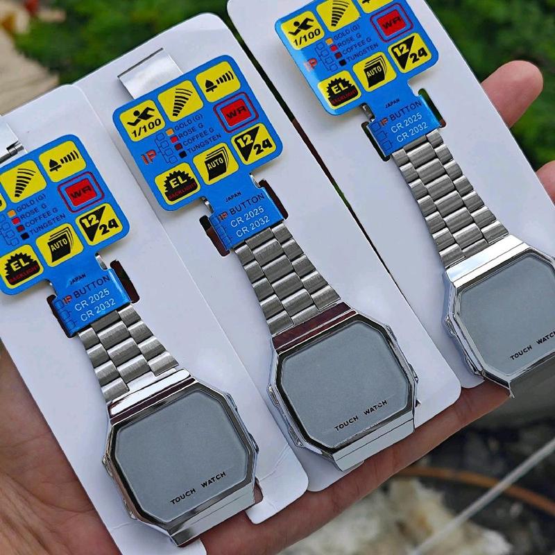 Đồng hồ nam nữ LED L168cảm ứng dây thép không gỉ thời thượng Đeo Tay Watch