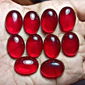 batu akik lepasan delima merah siem 18x13 mm