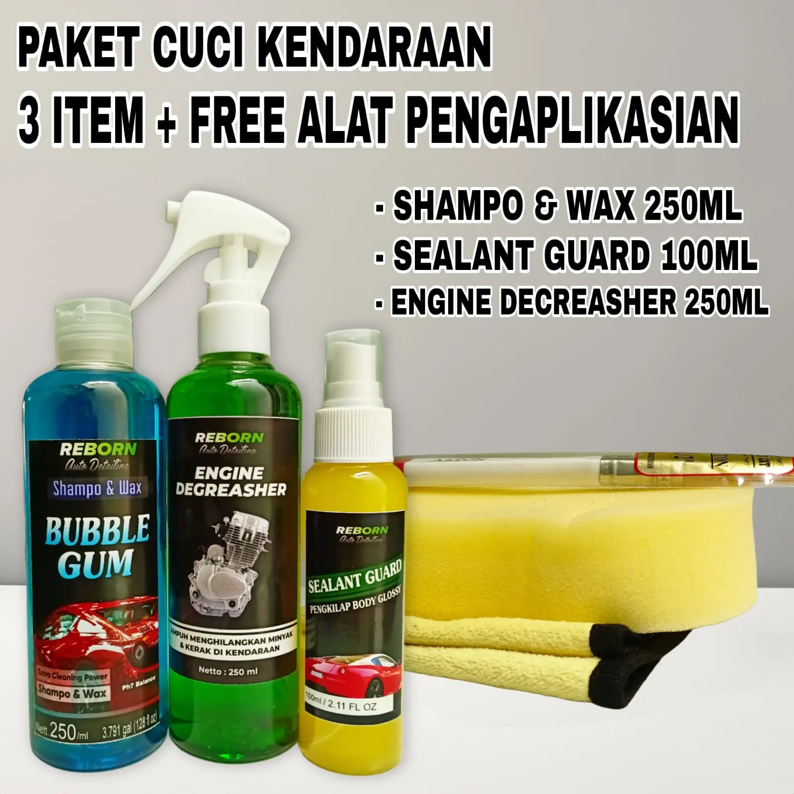 Paket Lengkap Perawatan Kendaraan Paket 3 Item Perawatan Kendaraan PKT02