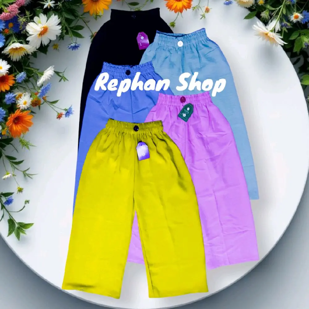 Celana Anak Perempuan 100rb dapet 5pcs Kulot Crincle Anak Celana Panjang Fashion
