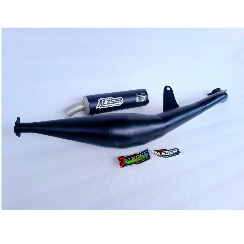 Knalpot Racing  Yamaha Alfa Model Kolong Samping Original ALESER  Powder Coating 2