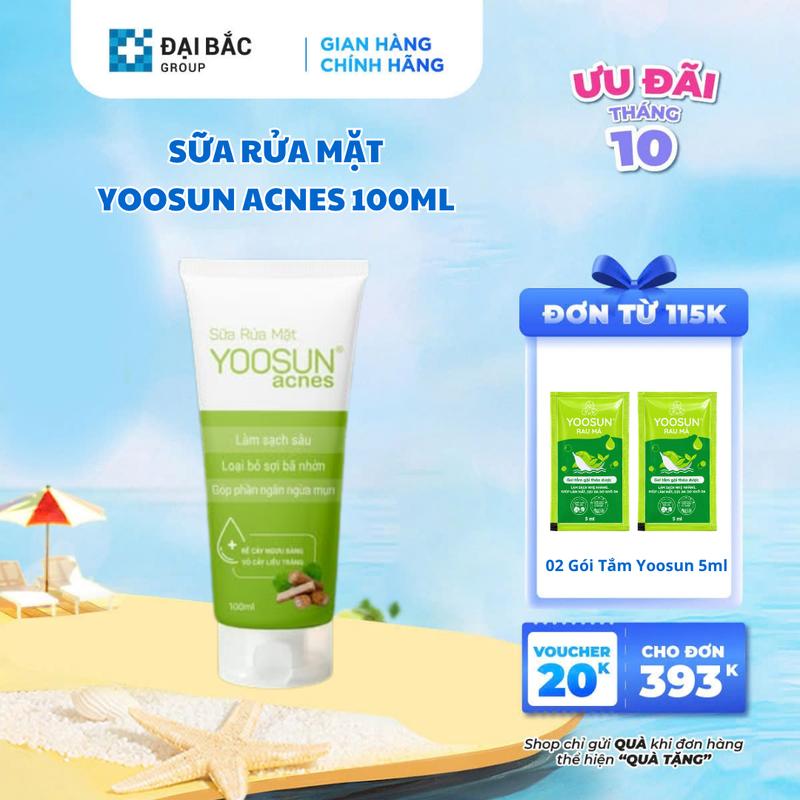 Sữa rửa mặt Yoosun Acnes hỗ trợ làm giảm mụn - Lọ 100ml