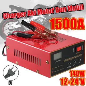 Charger Aki Motor Mobil/1500A/Otomatis Accu Kering Dan Basah Lead Acid/Battery Charger Auto Charger Aki/Casan Aki Motor/Alat Cas Aki Motor Dan Mobil/12V / 24 Volt/Accu Mobil Motor/Listrik Indikator/Cas Aki Otomatis Car Kendaraan