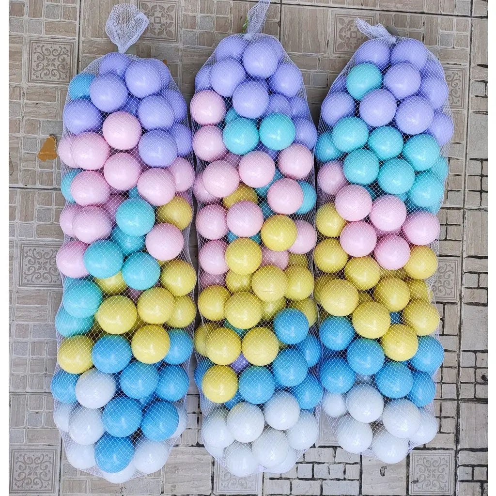 Mandi Bola Pastel Color Diameter 6 cm isi 100 pcs SNI / Mandi bola anak isi 100 pcs SNI best seller termurah, kuat, tebal, cerah & ready stok
