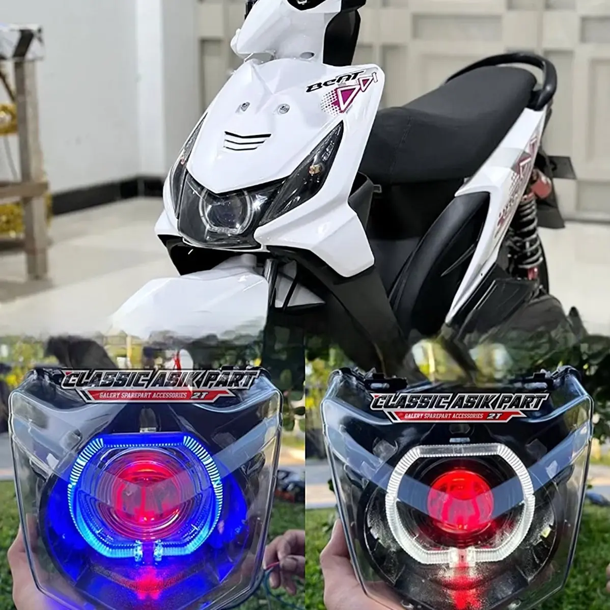 LAMPU DEPAN BILED BEAT LAMA KARBU 3,5 INCH FULLSET