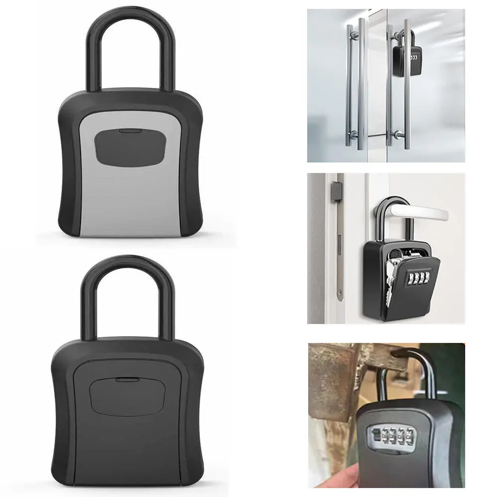 Useful 4 Digit Password Key Safe Box High Security Key Safe Secret Combination Lock Storage Box