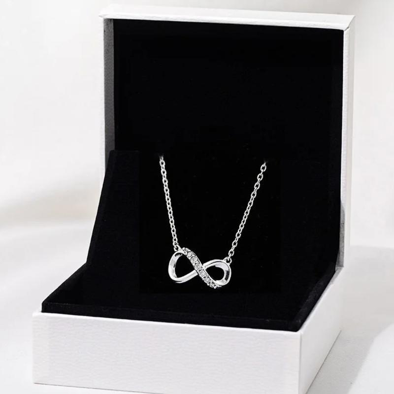 Vòng Cổ Đeo Được, Quý Cô Sành Điệu, Đeo Hàng Ngày, Với Zirconia Sáng, Màu Bạc, Mặt Dây Chuyền Trang Sức, Thích Hợp Để Đính Hôn, Hợp Xu hướng, Quà Tặng Trang Sức vòng  cổ 5