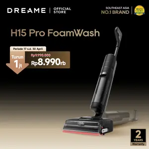 Dreame H15 Pro FoamWash Wet Dry Vacuum | 100°C Hot Wash & Dry | FoamWash Cleaning | 23,000Pa Suction | AI Intelligent Far Infrared | AUTOADAPT RGB Sensor | Smart APP control
