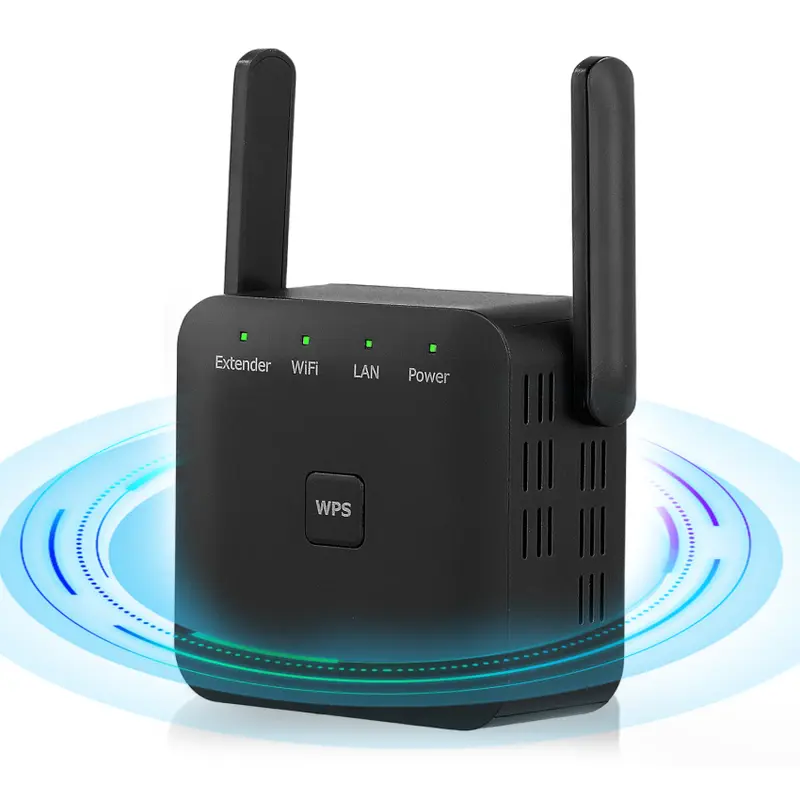 Bộ tăng cường mở rộng WiFi cho gia đình, Bộ tăng cường WiFi 1200Mbps 5GHz & 2.4GHz để mở rộng phạm vi kết nối Internet WiFi, Hỗ trợ bộ lặp / AP / Bộ định tuyến / Chế độ với 4 ăng-ten, C001 0