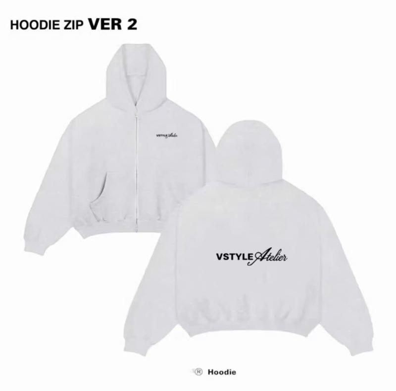 VSTYLE - Áo Hoodie Zip "Atelier Vstyle" Ver.2 Logo style Unisex, Áo Khoác Ngoài ,Áo Khóa Kéo ,Áo Chống Nắng Nam Nữ Local BranD
