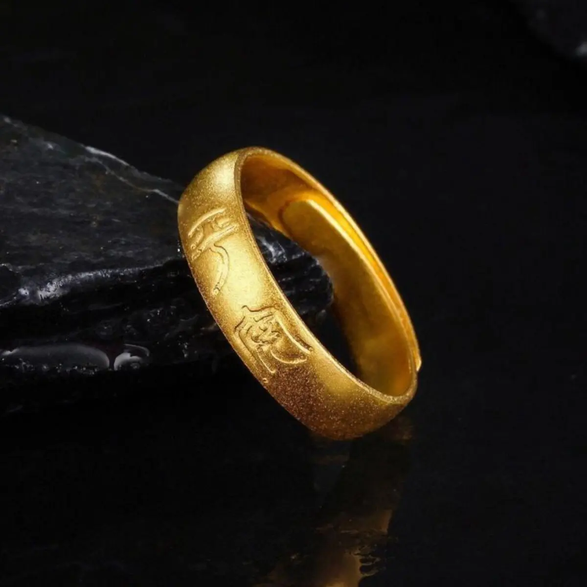 Alluvial gold ring glossy ring twist women's ring imitation gold bow live ring jewelry