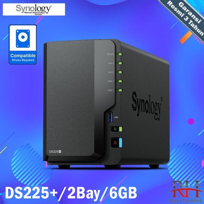 Promo Synology DS225+ DiskStation Ram 6GB 2-BAY NAS Server Storage ...