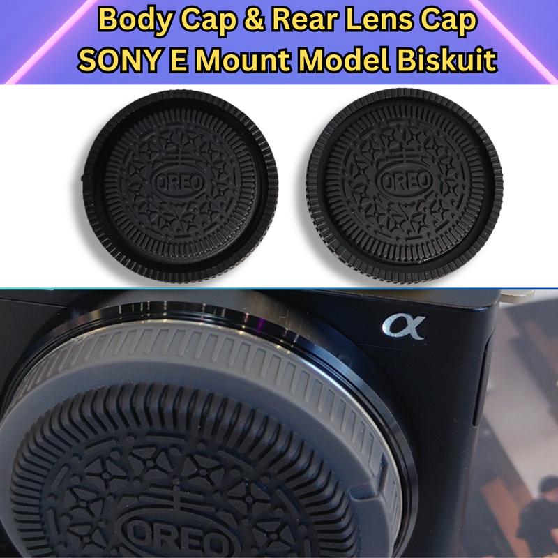 BODY CAP & REAR CAP Model BISKUIT For SONY E Mount, Tutup Body - Shop ...