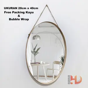 CERMIN GANTUNG OVAL AESTHETIC - CERMIN OVAL - CERMIN GANTUNG - CERMIN AESTHETIC