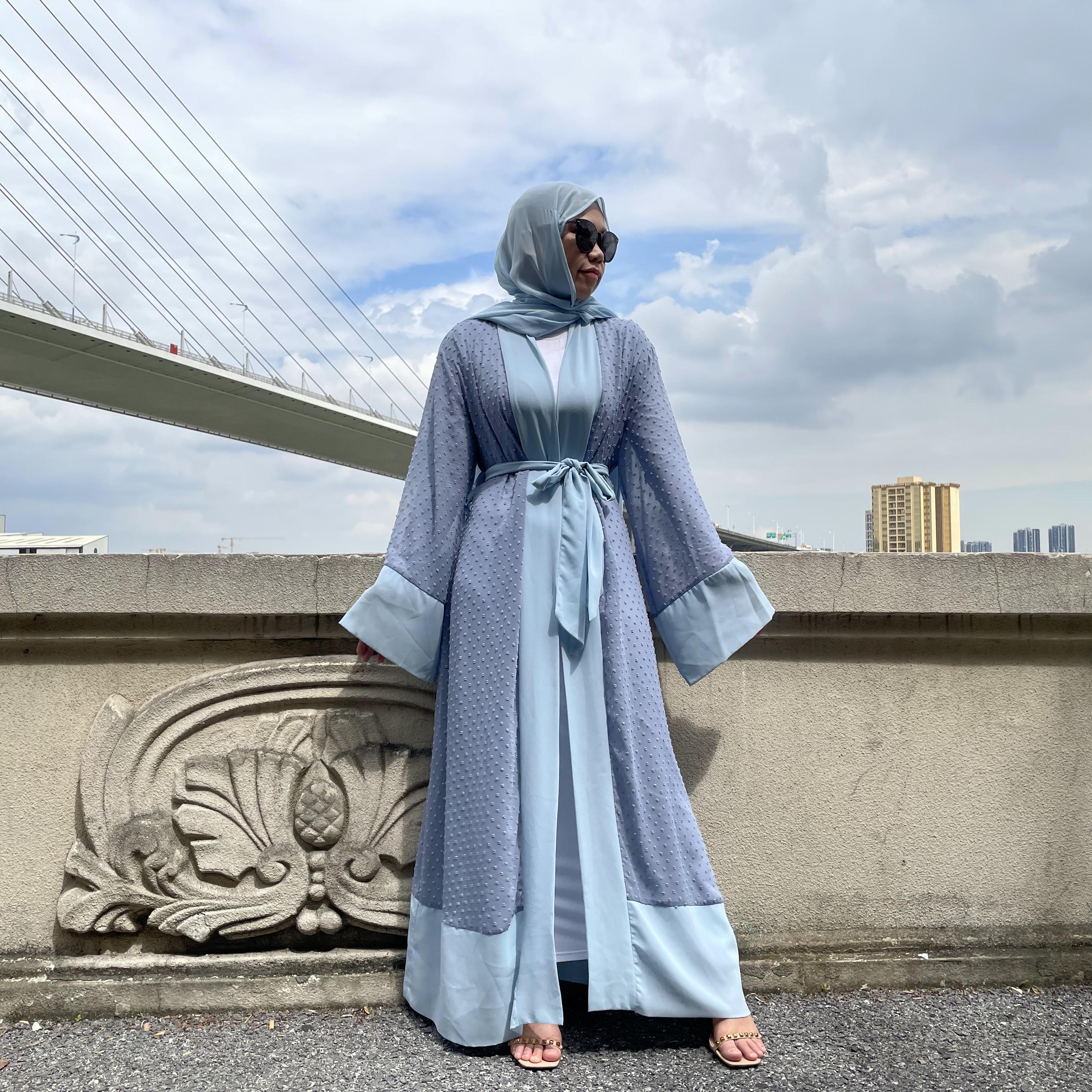 1937#[With hijabs]Abaya amd scarf New Muslim Sets Girls Abaya - CHAOMENG MUSLIM SHOP