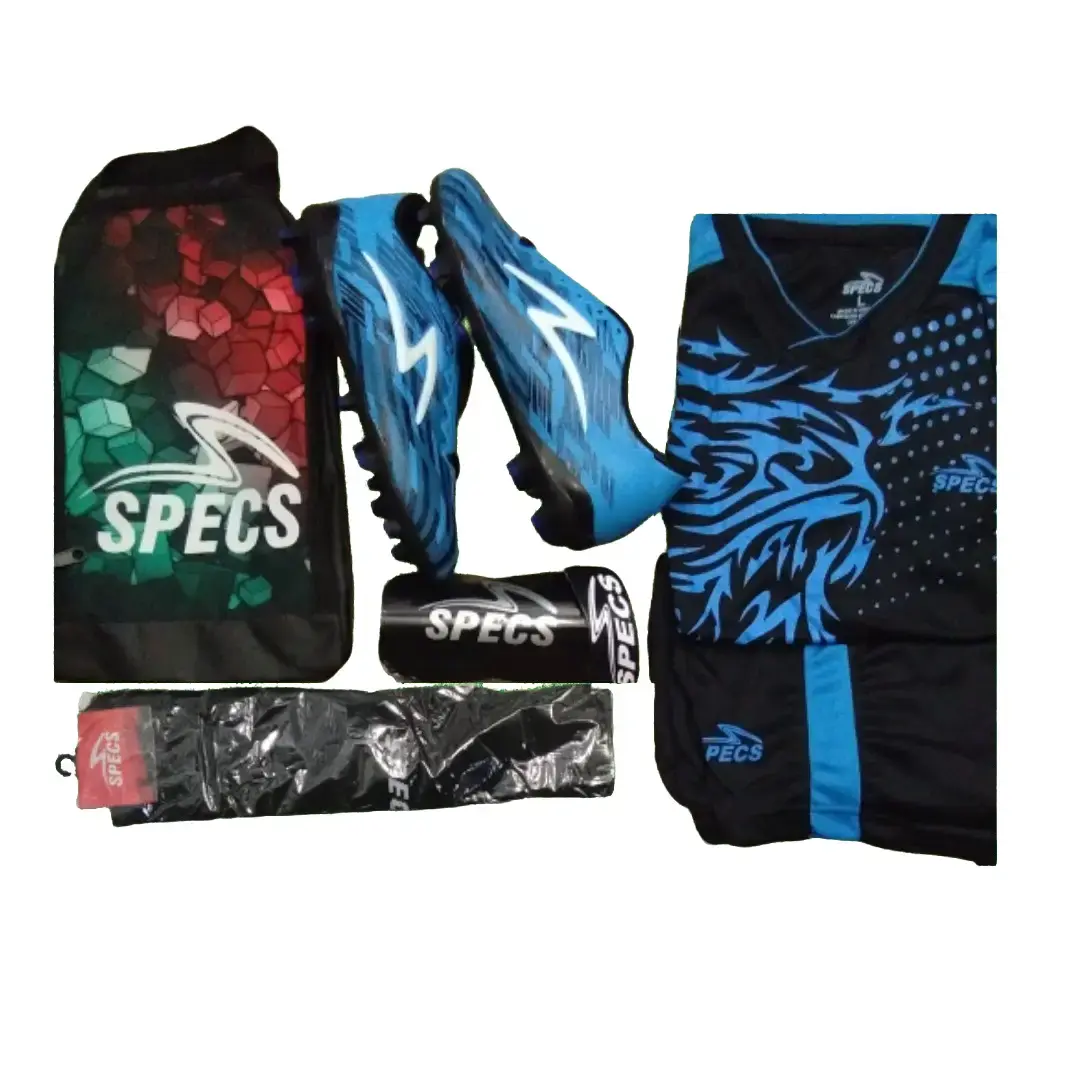 Sepatu Sepakbola Pria Paket Lengkap Set Boots, Jersey, Tas, Kaos Kaki, dan Deker - Ukuran 39-43