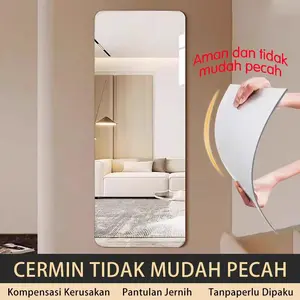 [Upgrade Versi Tebal] Cermin Akrilik Full Body Anti Pecah Versi Tebal  Cermin Rias Dekorasi Dinding Ruangan Desain Elegan Vertikal Untuk Salon Kecantikan Dan Ruang santai